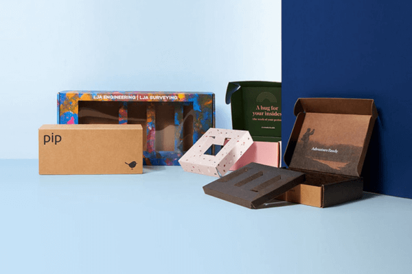 cardboard boxes with logo